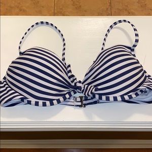 Navy and White Striped Bikini Top (Push-up)